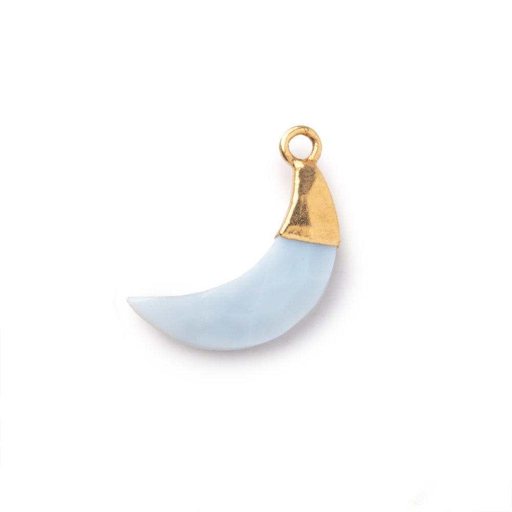 14x4mm Gold Leafed Owyhee Opal Faceted Crescent Moon Focal Pendant 1 piece (ONLINE ORDER ONLY)