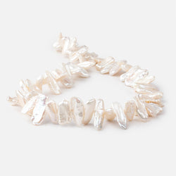14x9-19x10mm Rosé White Biwa Freshwater Pearls 16 inch 34 pieces (ONLINE ORDER ONLY)