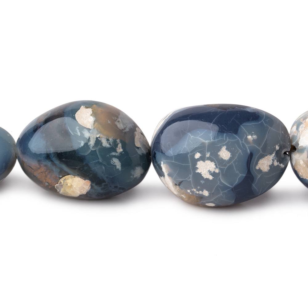 14x9-28x21mm Australian Opal & Matrix Plain Nuggets 19 inch 27 Beads AA (ONLINE ORDER ONLY)