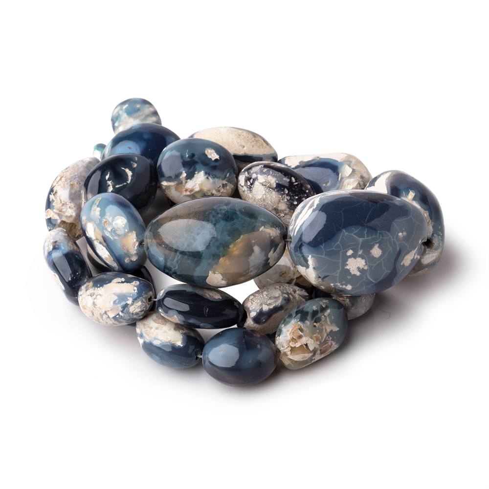 14x9-28x21mm Australian Opal & Matrix Plain Nuggets 19 inch 27 Beads AA (ONLINE ORDER ONLY)