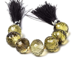 15-17mm Bi-Colored Quartz large hole Concave Faceted Rondelles 4 inch 7 beads AA (ONLINE ORDER ONLY)