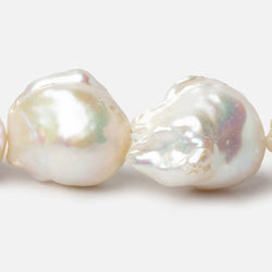 15-17mm Off White Ultra Baroque Freshwater Pearls 16.5 inch 17 pieces AAA 0.8mm drill hole (ONLINE ORDER ONLY)