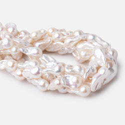 15-25mm Creamy White Ultra Baroque Freshwater Pearls 15 inch 15 Beads AAA (ONLINE ORDER ONLY)