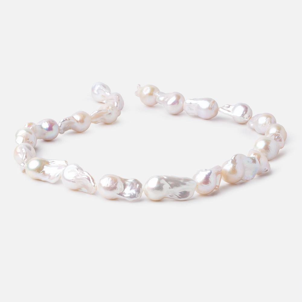 15-25mm Creamy White Ultra Baroque Freshwater Pearls 15 inch 15 Beads AAA (ONLINE ORDER ONLY)