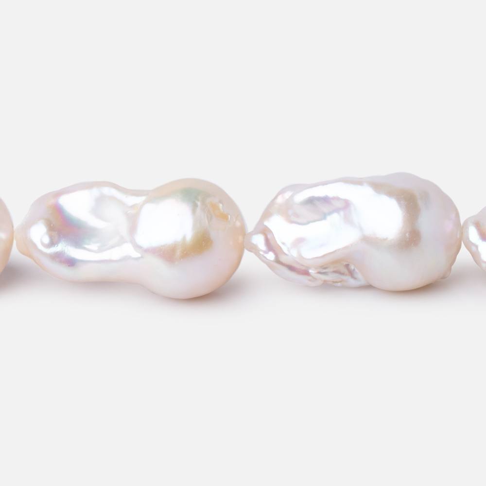 15-25mm Creamy White Ultra Baroque Freshwater Pearls 15 inch 15 Beads AAA (ONLINE ORDER ONLY)