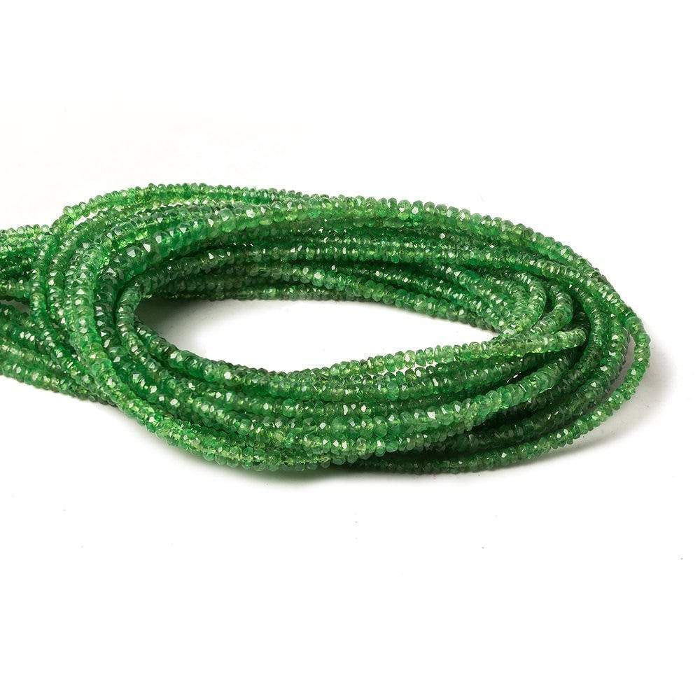 2.5-3mm Tsavorite Garnet faceted rondelles 16 inch A (ONLINE ORDER ONLY)