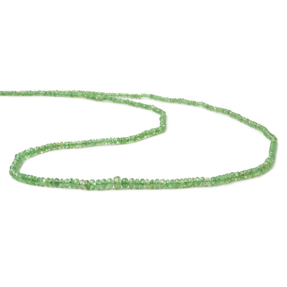 1.5-3.5mm Tsavorite Garnet Beads Faceted Rondelle 20 inch 398 pieces (ONLINE ORDER ONLY)