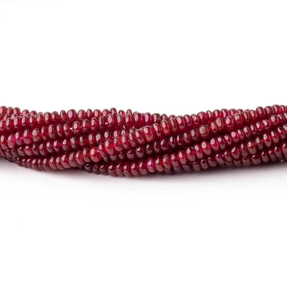 1.5-3mm Natural Ruby Plain Rondelle Beads 17 inch 350 pieces AAA (ONLINE ORDER ONLY)