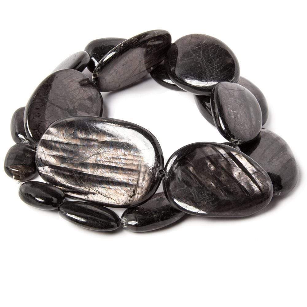 15-46mm Hypersthene plain nugget beads 15 inches 17 pieces AA (ONLINE ORDER ONLY)
