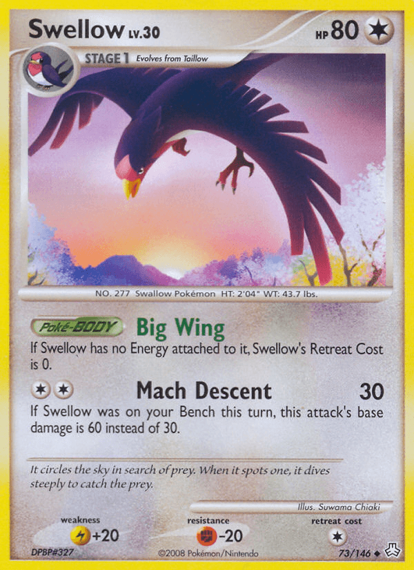 Swellow (73/146) [Diamond & Pearl: Legends Awakened] (Online Only)