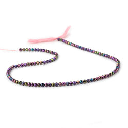 3mm Mystic Purple Peacock Black Spinel micro-faceted round beads 13.5 inch 135 pcs (ONLINE ORDER ONLY)