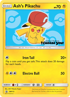 Ash's Pikachu (SM113) [Sun & Moon: Black Star Promos] (Online Only)
