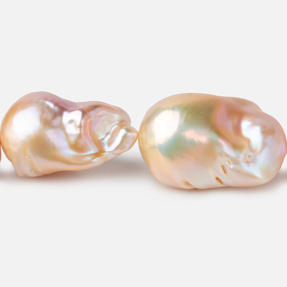 15.5x27-18x31mm Blush Pink & Off White Ultra Baroque Freshwater Pearls 16 inch  pieces AA grade (ONLINE ORDER ONLY)