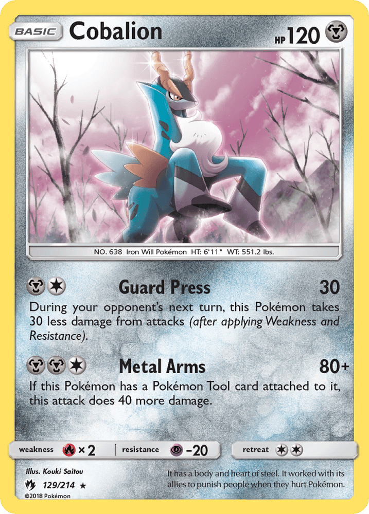 Cobalion (129/214) [Sun & Moon: Lost Thunder] (Online Only)