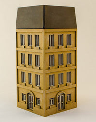 15mm European City Corner Building (Matboard) - 15MCSS124 (Online Order Only)