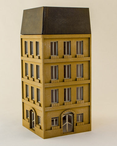 15mm European City Corner Building (Matboard) - 15MCSS124 (Online Order Only)