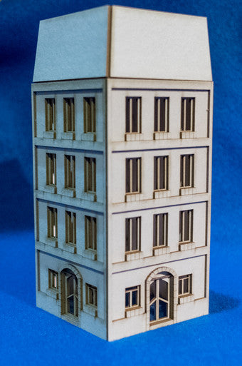 15mm European City Corner Building (Matboard) - 15MCSS124 (Online Order Only)