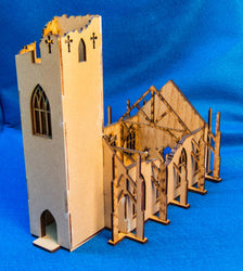 15mm Ruined Church/Cathedral (MDF) - 15MMDF351 (Online Order Only)