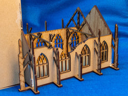 15mm Ruined Church/Cathedral (MDF) - 15MMDF351 (Online Order Only)