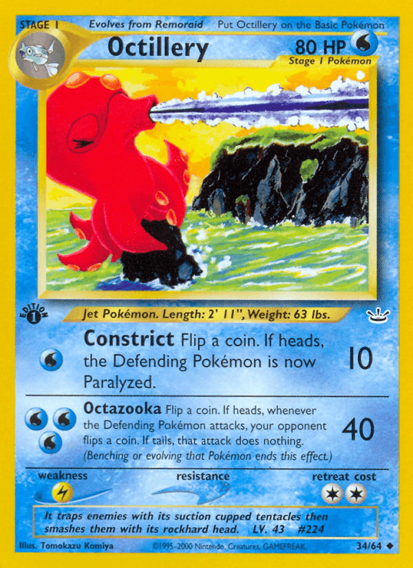 Octillery (34/64) [Neo Revelation 1st Edition] (Online Only)