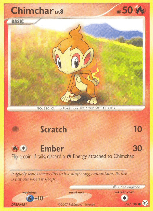 Chimchar (76/130) [Diamond & Pearl: Base Set] (Online Only)