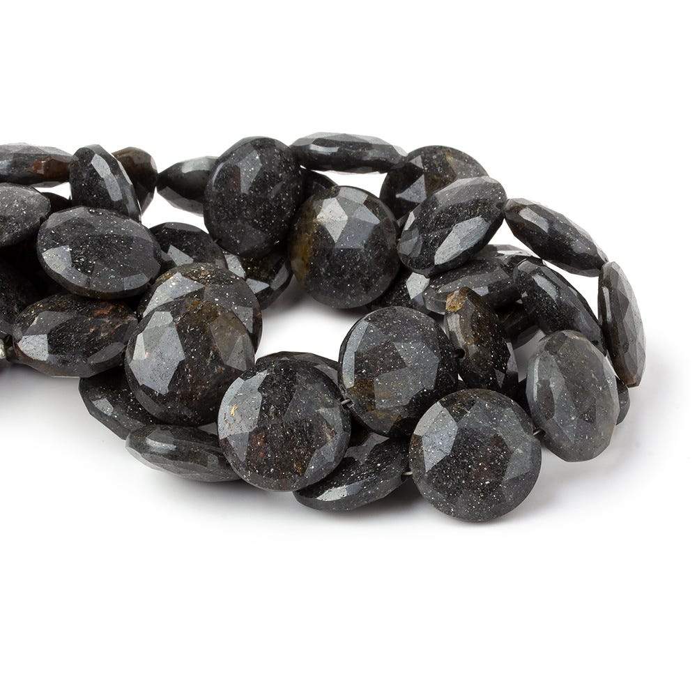 15mm Celestial Quartz faceted coin beads 8.5 inch 15 pieces (ONLINE ORDER ONLY)