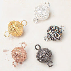 15mm Circle Design Magnetic Clasp 1 piece