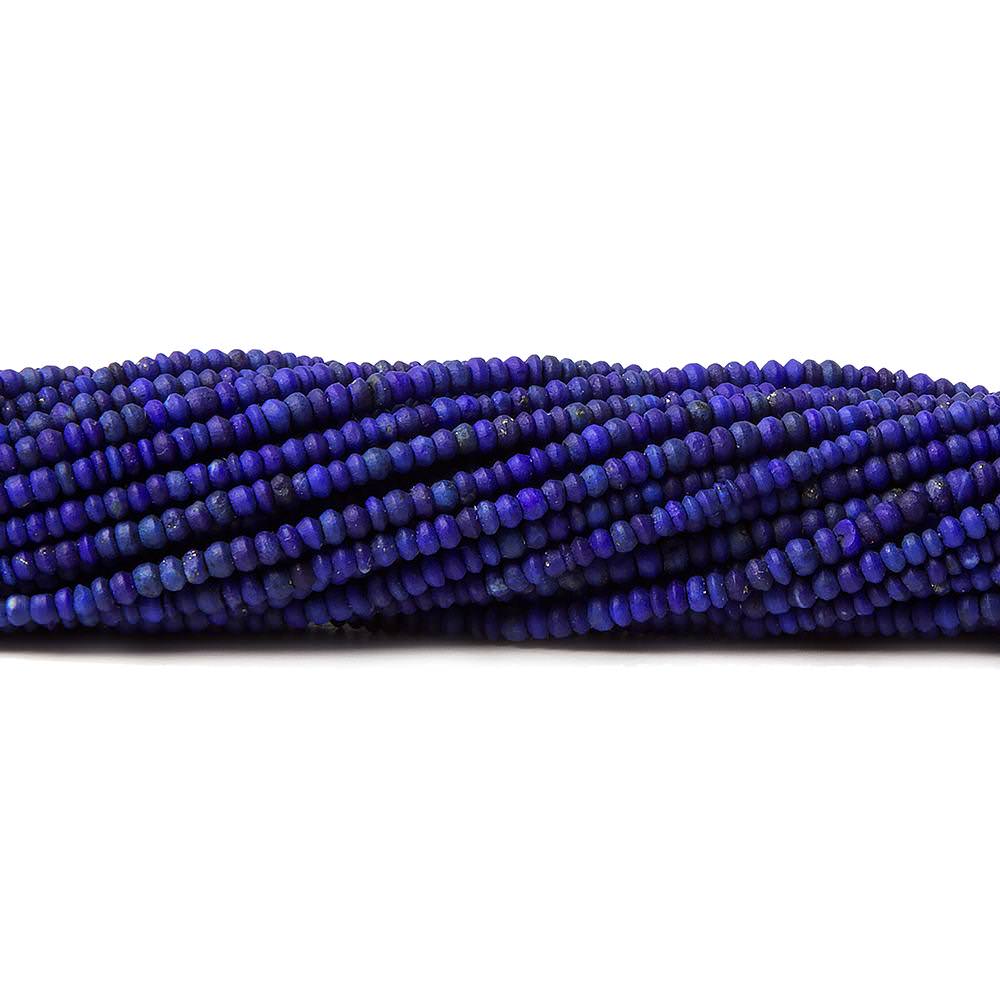 1.5mm Lapis Lazuli micro-plain rondelle beads 14.5 inches AA Grade (ONLINE ORDER ONLY)