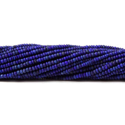 1.5mm Lapis Lazuli micro-plain rondelle beads 14.5 inches AA Grade (ONLINE ORDER ONLY)
