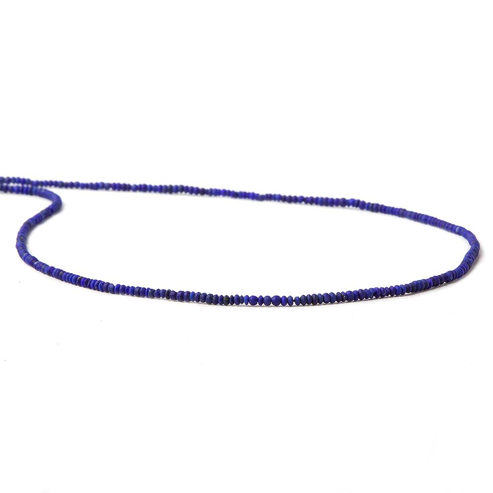1.5mm Lapis Lazuli micro-plain rondelle beads 14.5 inches AA Grade (ONLINE ORDER ONLY)