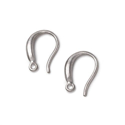 15mm Sterling Silver Earwire with a Satin Finish Set of 2 pieces (ONLINE ORDER ONLY)