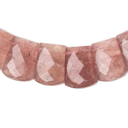 15x10-20x15mm Strawberry Quartz double drilled faceted fancy shape collar 34 beads (ONLINE ORDER ONLY)