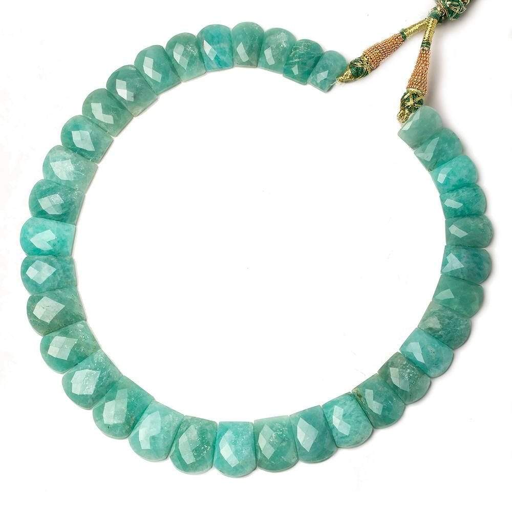 15x10-21x15mm Amazonite double drilled faceted fancy shape collar 35 beads (ONLINE ORDER ONLY)