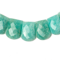15x10-21x15mm Amazonite double drilled faceted fancy shape collar 35 beads (ONLINE ORDER ONLY)
