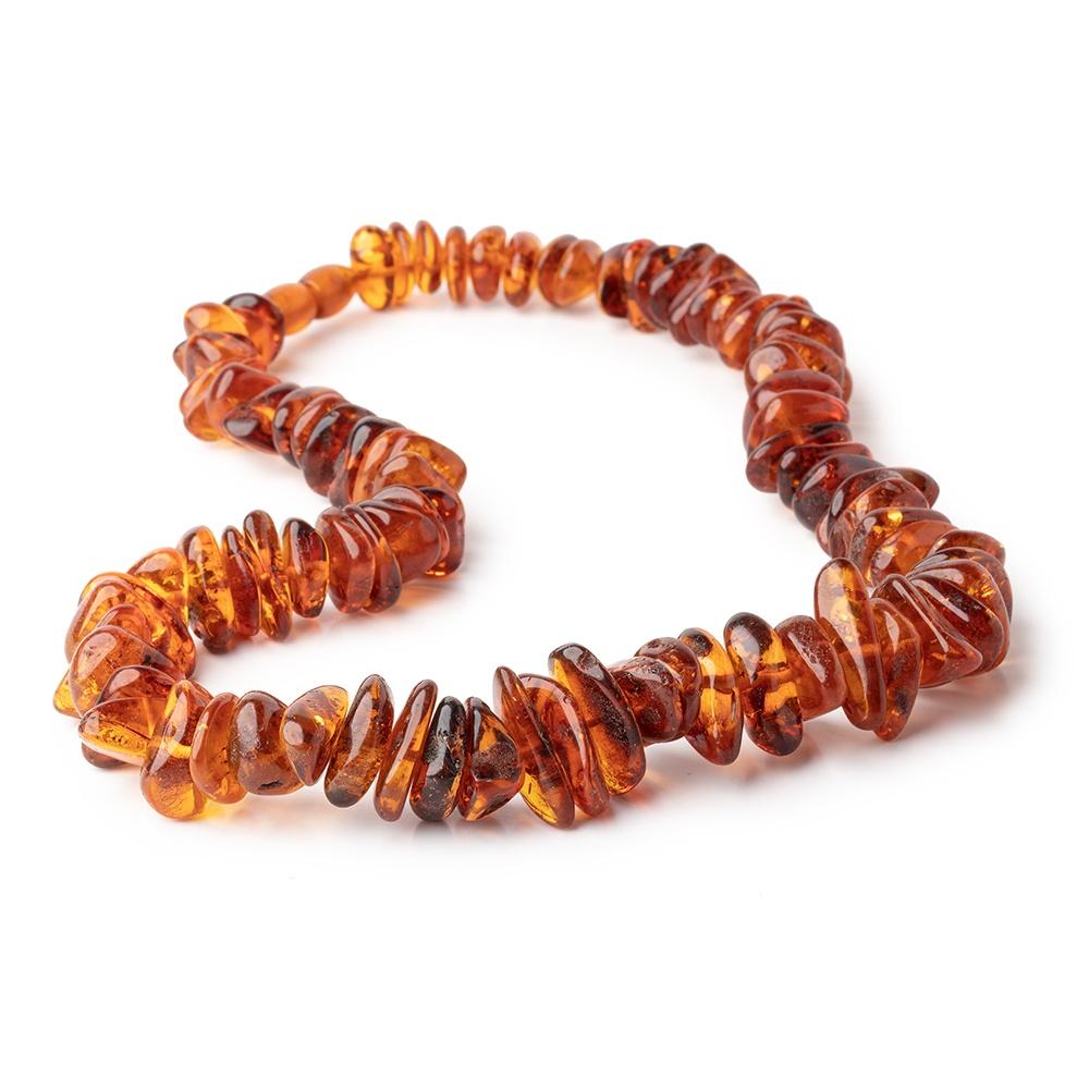 15x10-23x17mm Baltic Amber Plain Nugget Beads 20 inch 90 pieces (ONLINE ORDER ONLY)