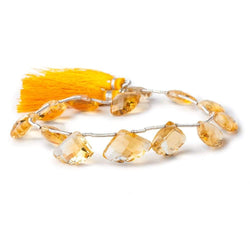 15x11-17x11mm Madeira Citrine Faceted Fan Beads 8.25 inch 13 pieces (ONLINE ORDER ONLY)