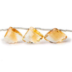 15x11-17x11mm Madeira Citrine Faceted Fan Beads 8.25 inch 13 pieces (ONLINE ORDER ONLY)