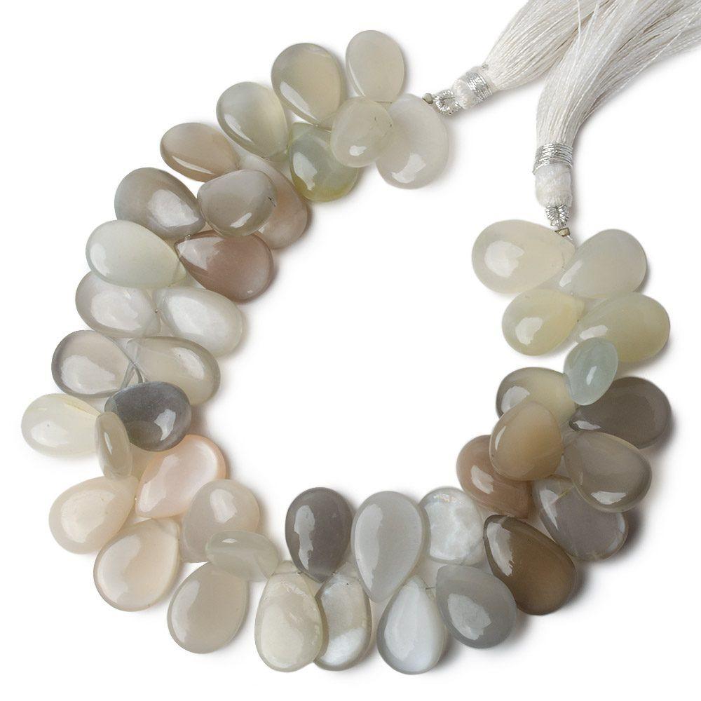 15x11-18x12mm Multi Color Moonstone Plain Pear Beads 8.5 inch 44 pcs AA (ONLINE ORDER ONLY)