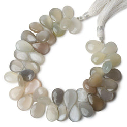 15x11-18x12mm Multi Color Moonstone Plain Pear Beads 8.5 inch 44 pcs AA (ONLINE ORDER ONLY)
