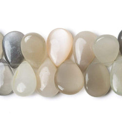 15x11-18x12mm Multi Color Moonstone Plain Pear Beads 8.5 inch 44 pcs AA (ONLINE ORDER ONLY)
