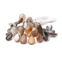 15x11-20x13mm Sunstone & Moonstone Plain Pear Beads 8.5 inch 36 pieces (ONLINE ORDER ONLY)