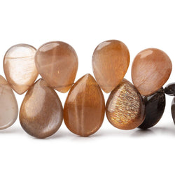 15x11-20x13mm Sunstone & Moonstone Plain Pear Beads 8.5 inch 36 pieces (ONLINE ORDER ONLY)