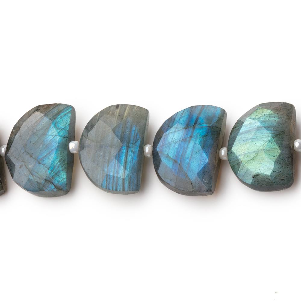 15x11mm Labradorite Faceted Half Moon Beads 16 inch 32 pieces AA (ONLINE ORDER ONLY)