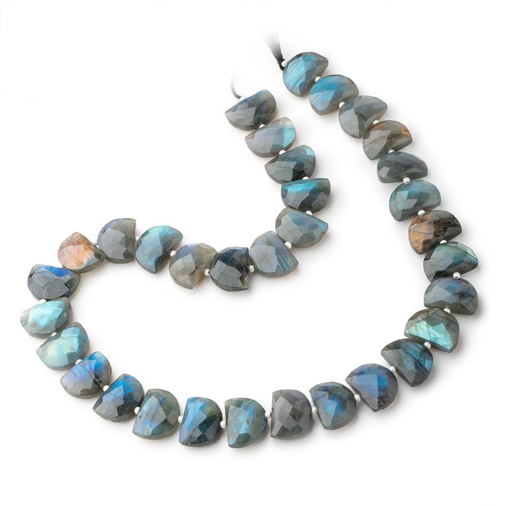 15x11mm Labradorite Faceted Half Moon Beads 16 inch 32 pieces AA (ONLINE ORDER ONLY)