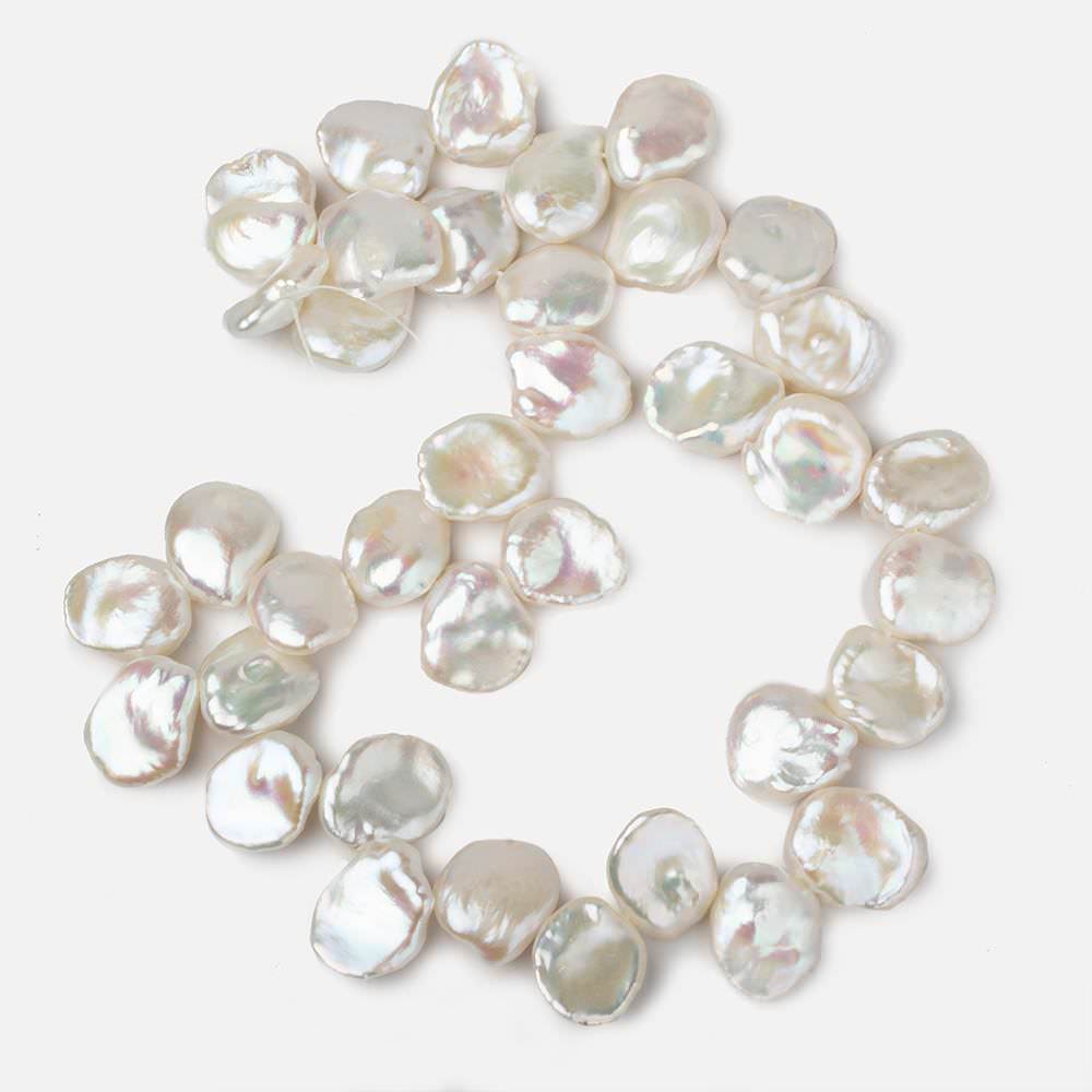 15x13-18x15mm Cream Top Drilled Keshi Freshwater Pearls 15.5 inch 38 pieces AAA (ONLINE ORDER ONLY)