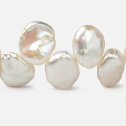 15x13-18x15mm Cream Top Drilled Keshi Freshwater Pearls 15.5 inch 38 pieces AAA (ONLINE ORDER ONLY)