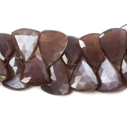 15x13-19x15mm Chocolate Moonstone faceted flat trillion beads 8 inch 36 pcs (ONLINE ORDER ONLY)