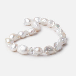 15x13-21x15mm White Ultra Baroque Freshwater Pearls 15.5 inch 20 Pieces AA (ONLINE ORDER ONLY)