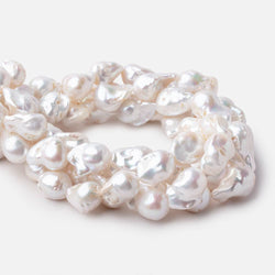 15x13-22x14mm White Ultra Baroque Freshwater Pearls 15.5 inch 19 Pieces AA (ONLINE ORDER ONLY)