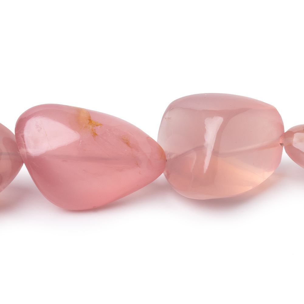 15x13-25x16mm Rose Quartz Plain Nugget Beads 8.5 inch 11 pieces AA (ONLINE ORDER ONLY)
